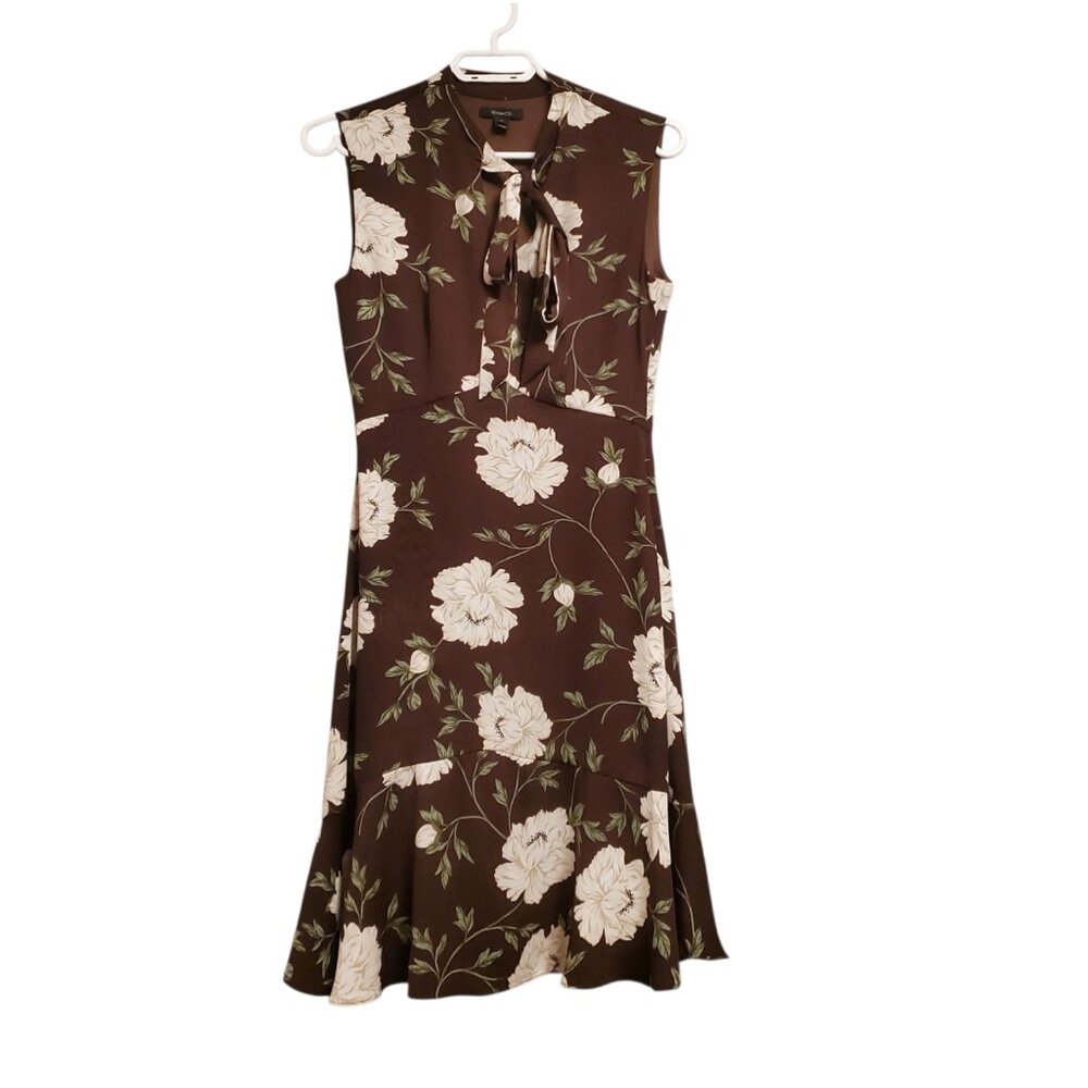 RW & Co Brown Dress With Florals